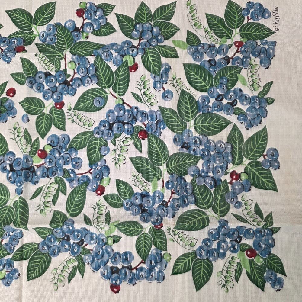 Kay Dee Designs Blueberry Linen Cotton Tea Towel 16x26 Poland USA - Picture 2 of 7
